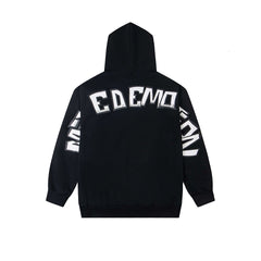 Black Vintage Cartoon Graphic Oversized Hoodie Gothic Streetwear Sweatshirt