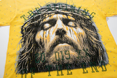 King Of Kings Thorn‑Crown Lion Double‑Sided Graphic Print Crew Neck Streetwear T‑Shirt