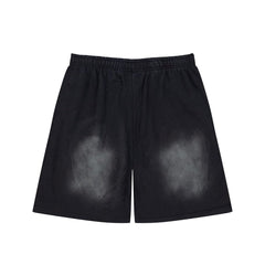 Retro Distressed Flame Graphic Casual Summer Street Shorts
