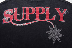 Nature Beast Black Vintage‑Washed Double‑Sided Graphic Print Crew‑Neck Streetwear T‑Shirt