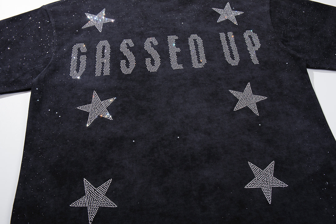 Gossed Up Star Scene Double‑Sided Graphic Print Crew Neck Streetwear T‑Shirt