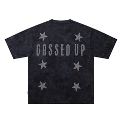 Gossed Up Star Scene Double‑Sided Graphic Print Crew Neck Streetwear T‑Shirt