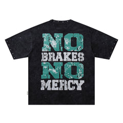 Eagle No Mercy Double‑Sided Graphic Print Crew Neck Streetwear T‑Shirt