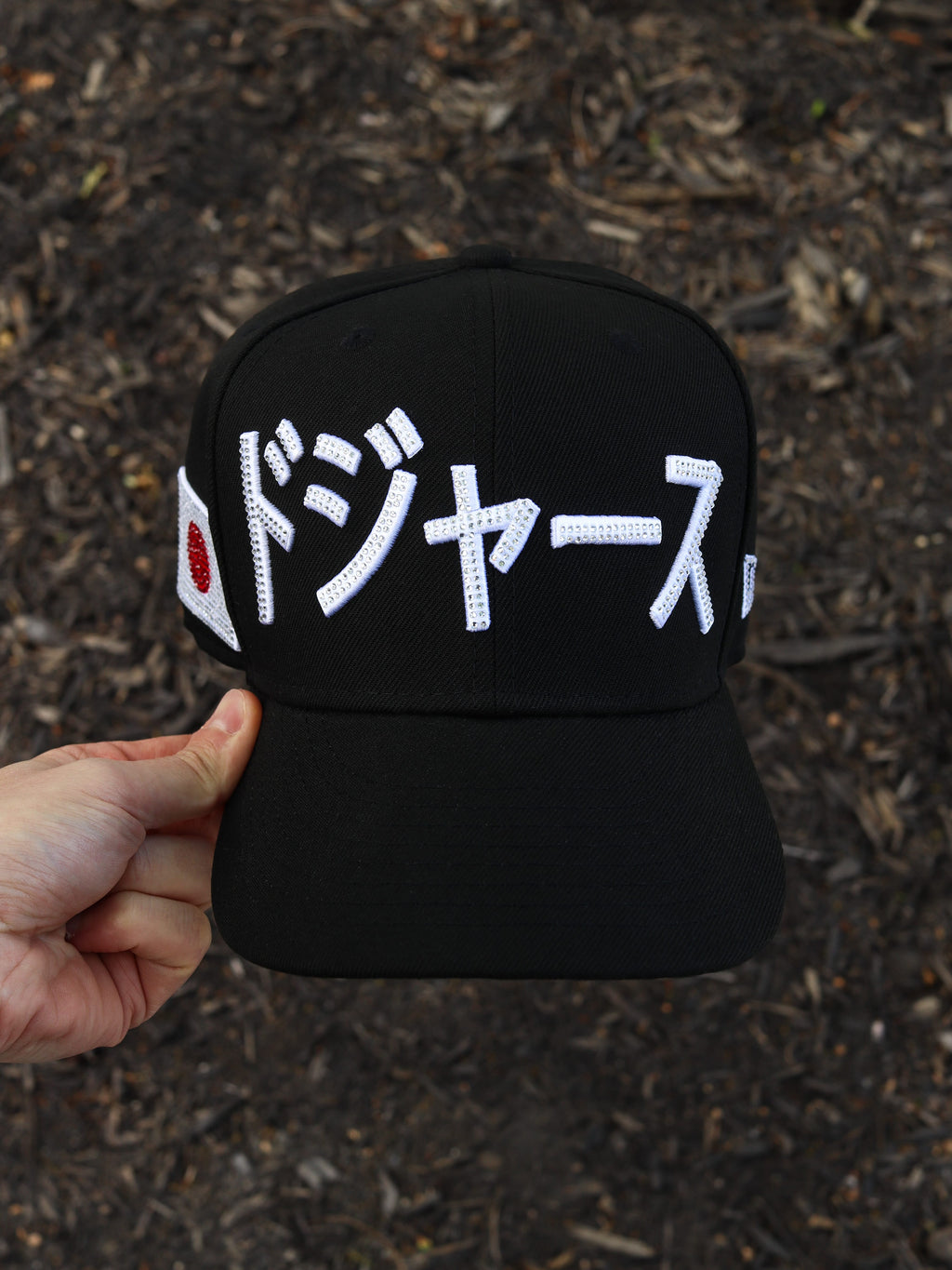Rhinestones (Black) kanji dodgers