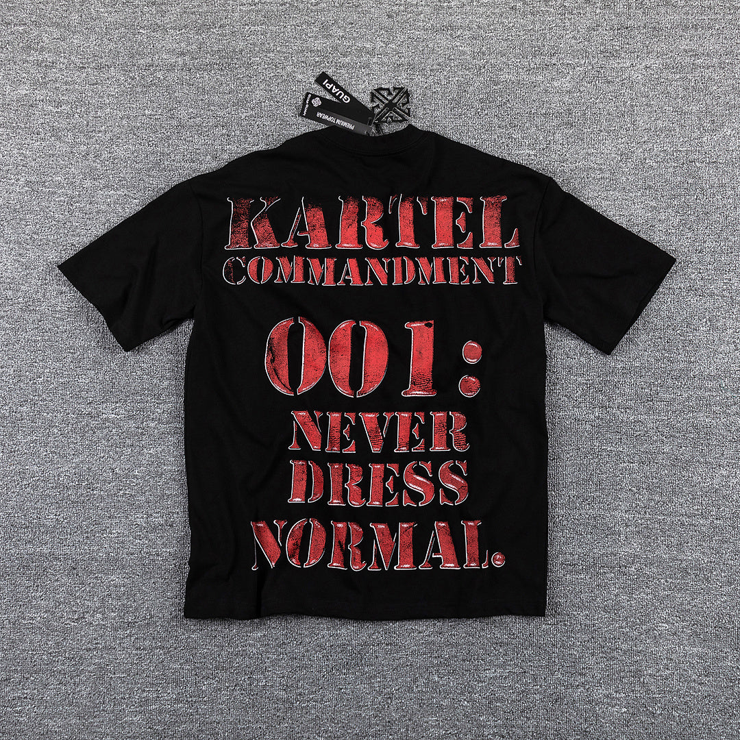 HVM Harmony Portrait Collage Black Double‑Sided Graphic Print Crew Neck Streetwear T‑Shirt