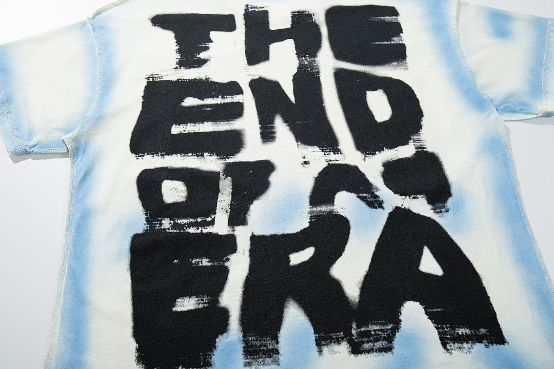 The End Of An Era Portrait Tie‑Dye Double‑Sided Graphic Print Crew Neck Streetwear T‑Shirt