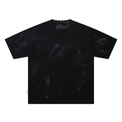 No Peace Graffiti Robot Double‑Sided Graphic Print Crew Neck Streetwear T‑Shirt