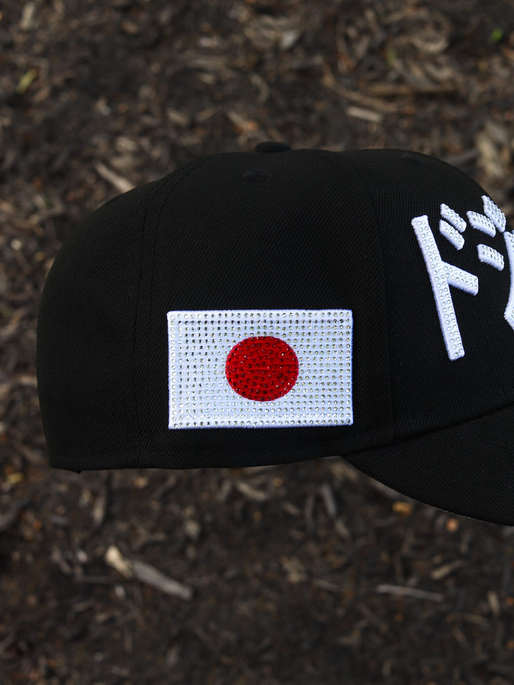 Rhinestones (Black) kanji dodgers