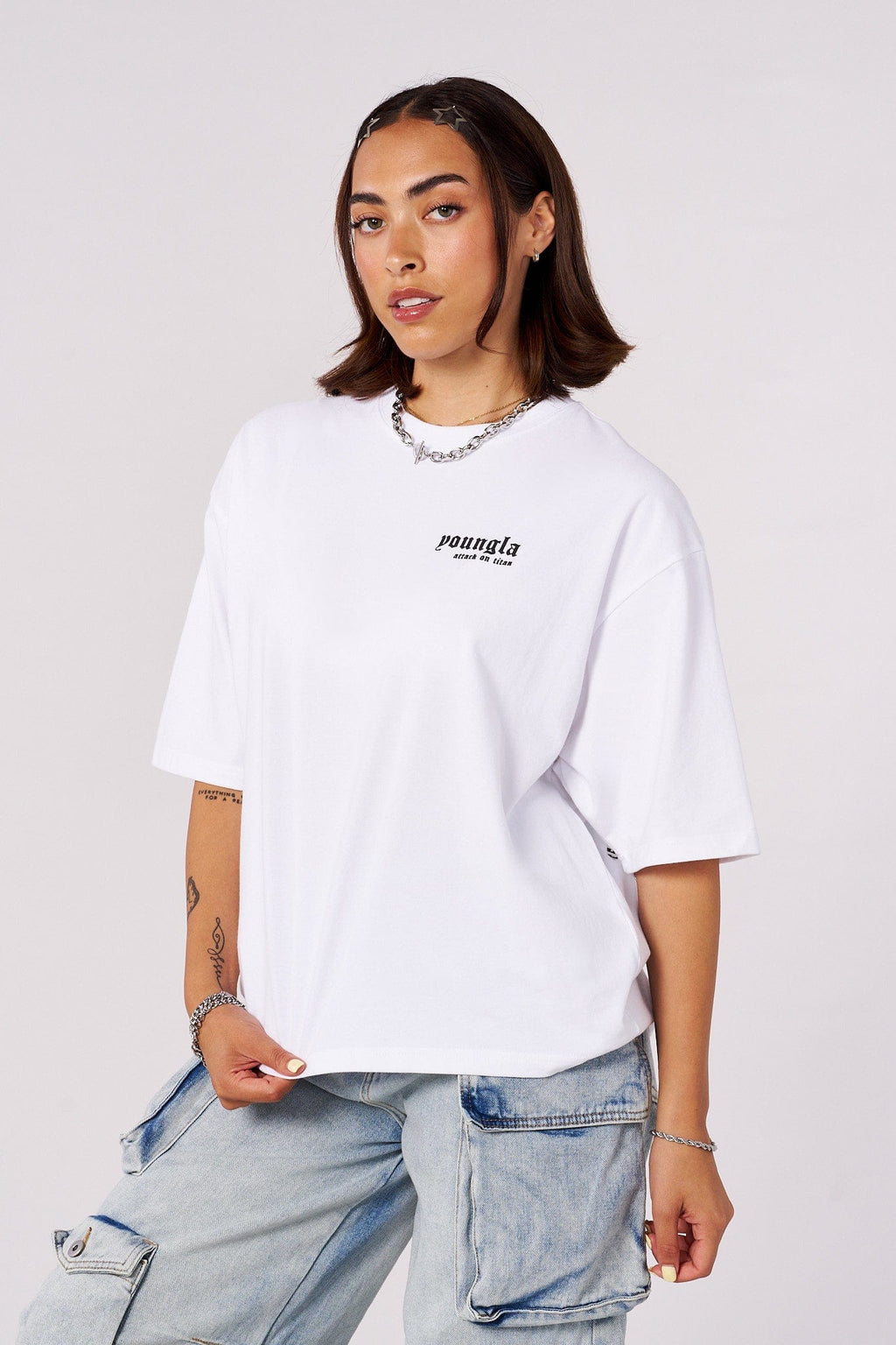 4186 - AOT©  x YLA Cropped Tees