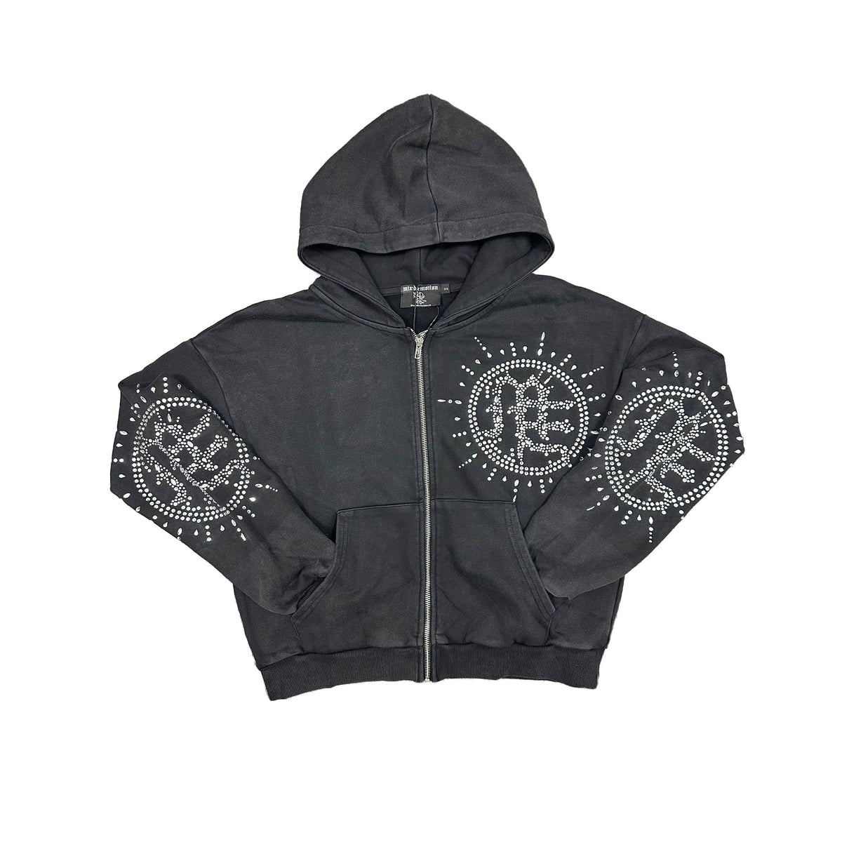 Vintage Cross Logo Cropped Zip Hoodie Underground Street Top