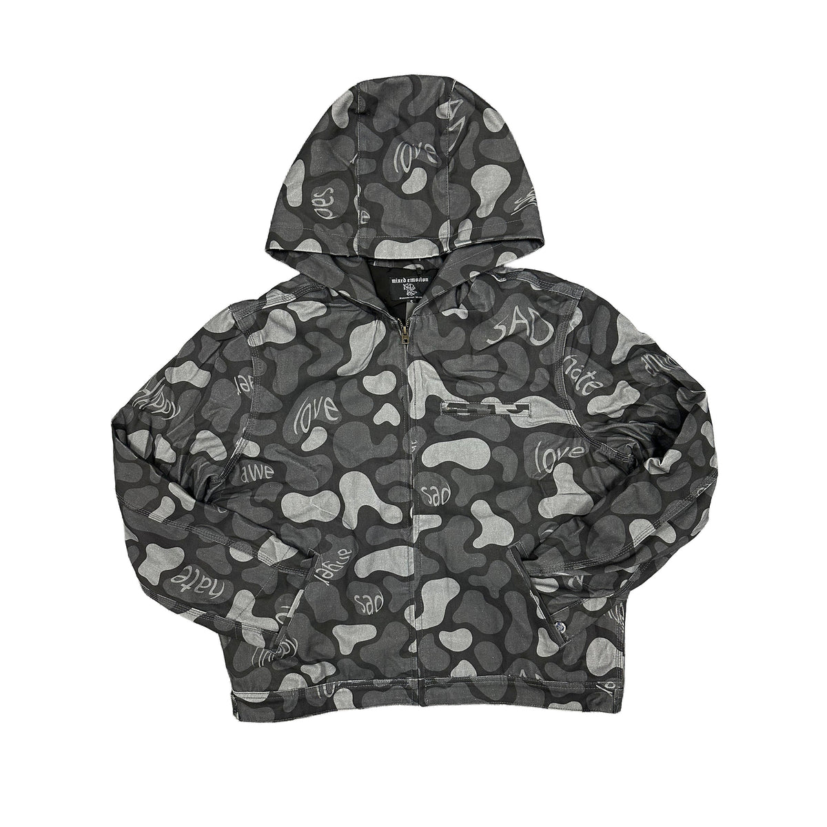Underground Street Style Camo Pattern Loose Fit Pullover Hoodie