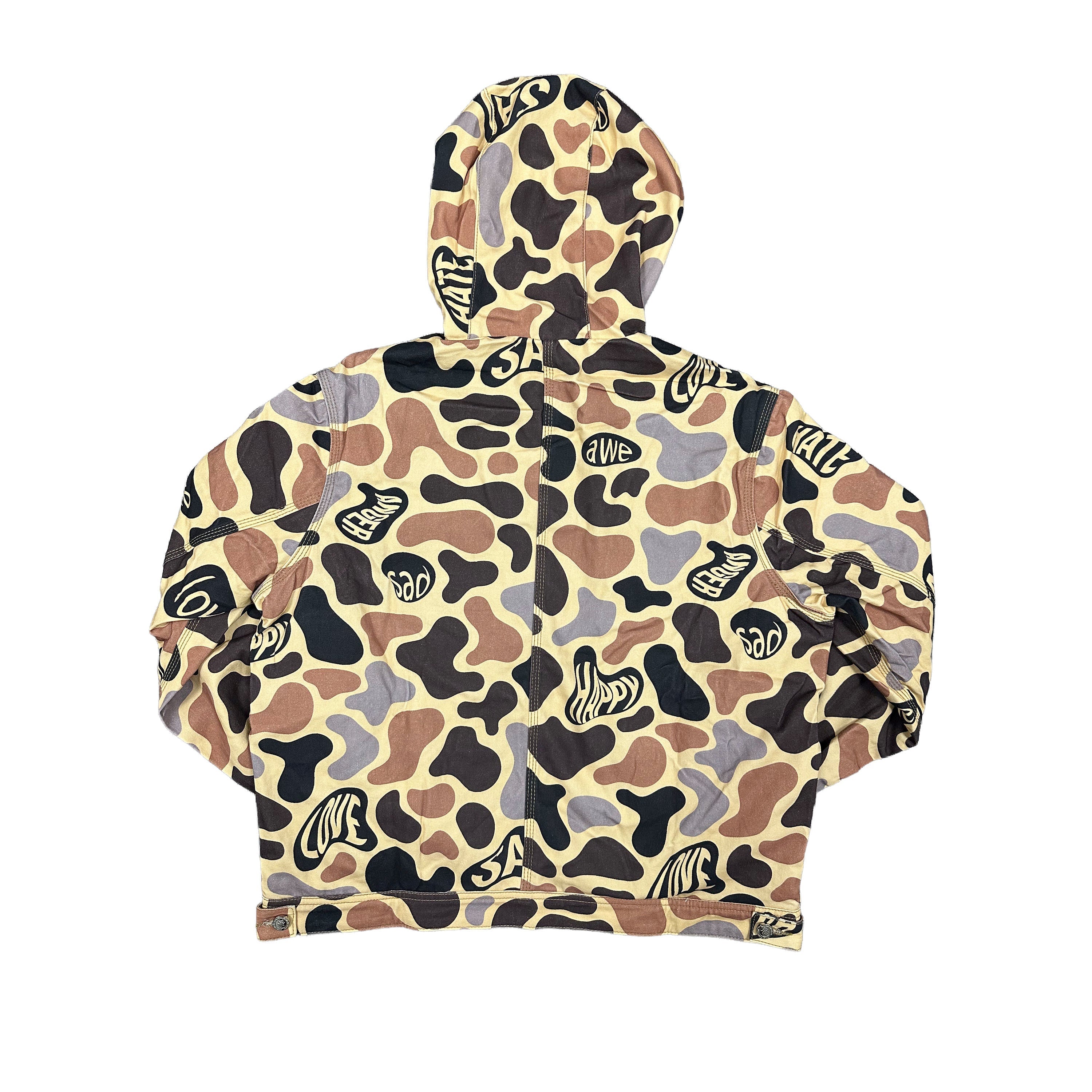Abstract Camo Print Pullover Hoodie Unisex Streetwear Hooded Sweatshirt