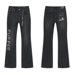 Meichao Spring and Autumn New Style Retro Splash Ink Piercing Hot Diamond Jeans High Street Washed Casual Trendy Micro Pull Pants Men (9)