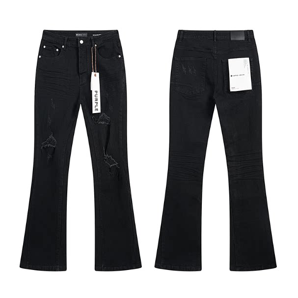 Meichao Spring and Autumn New Style Retro Splash Ink Piercing Hot Diamond Jeans High Street Washed Casual Trendy Micro Pull Pants Men (13)