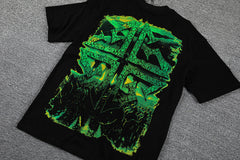 Jamaica Flag Portrait Double‑Sided Graphic Print Crew Neck Streetwear T‑Shirt