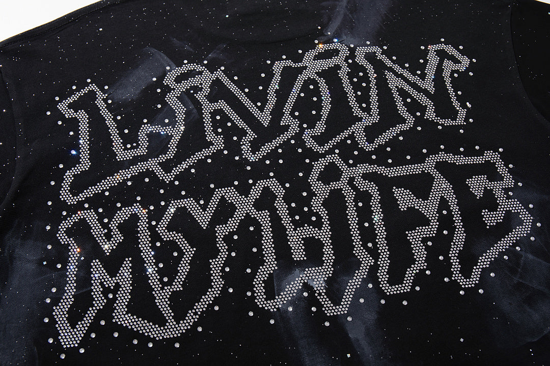 Livin My Life Car Hip‑Hop Double‑Sided Graphic Print Crew Neck Streetwear T‑Shirt
