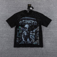 I Move With The Gravity Portrait Double‑Sided Graphic Print Crew Neck Streetwear T‑Shirt