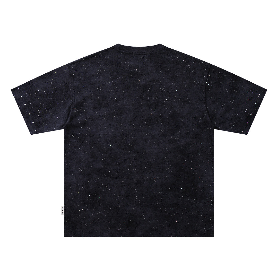 Forever Star Accented Hip‑Hop Portrait Double‑Sided Graphic Print Crew Neck Streetwear T‑Shirt