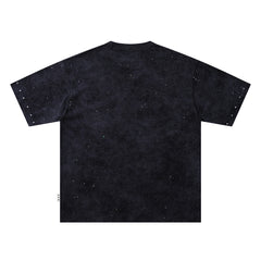Forever Star Accented Hip‑Hop Portrait Double‑Sided Graphic Print Crew Neck Streetwear T‑Shirt
