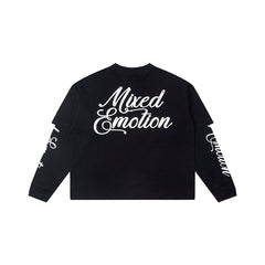 Black & White Angel Art Long Sleeve T‑Shirt Urban Streetwear