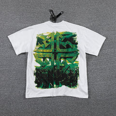 Jamaica Flag Portrait Double‑Sided Graphic Print Crew Neck Streetwear T‑Shirt