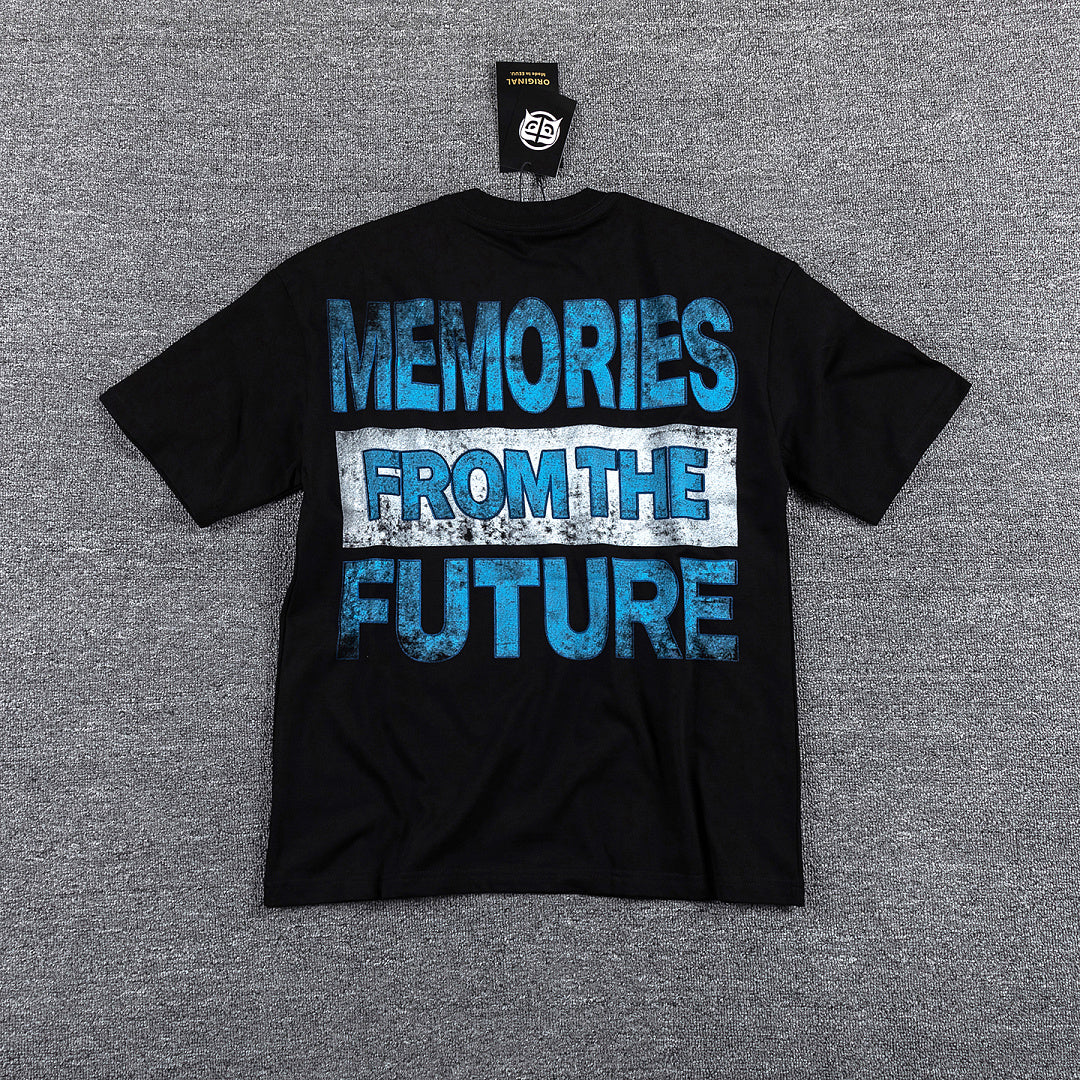Glazagod "Memories From The Future" Planet Landscape Double‑Sided Graphic Print Crew Neck Streetwear T‑Shirt