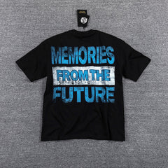 Glazagod "Memories From The Future" Planet Landscape Double‑Sided Graphic Print Crew Neck Streetwear T‑Shirt