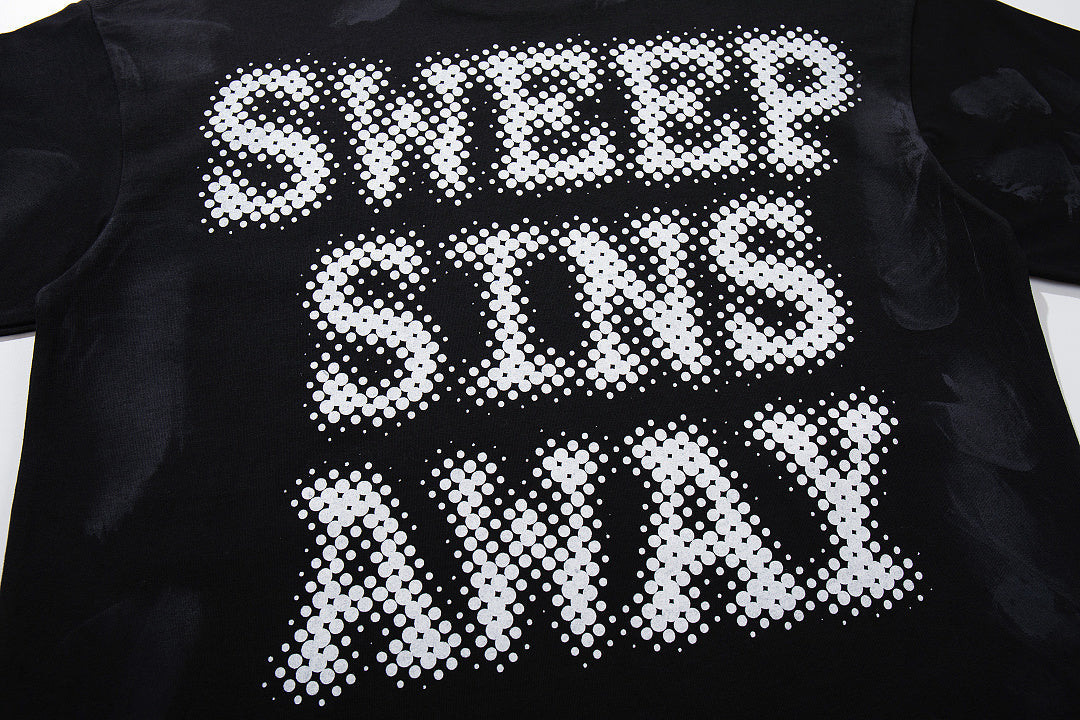 Sweep Sins Away Portrait Double‑Sided Graphic Print Crew Neck Streetwear T‑Shirt