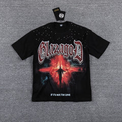 Glazagod Red Star "Then You Welcome For Pain" Double‑Sided Graphic Print Crew Neck Streetwear T‑Shirt
