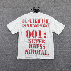 Harmony White Portrait Collage Double‑Sided Graphic Print Crew Neck Streetwear T‑Shirt