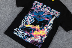 Retro Racing Car Double‑Sided Graphic Print Crew Neck Streetwear T‑Shirt