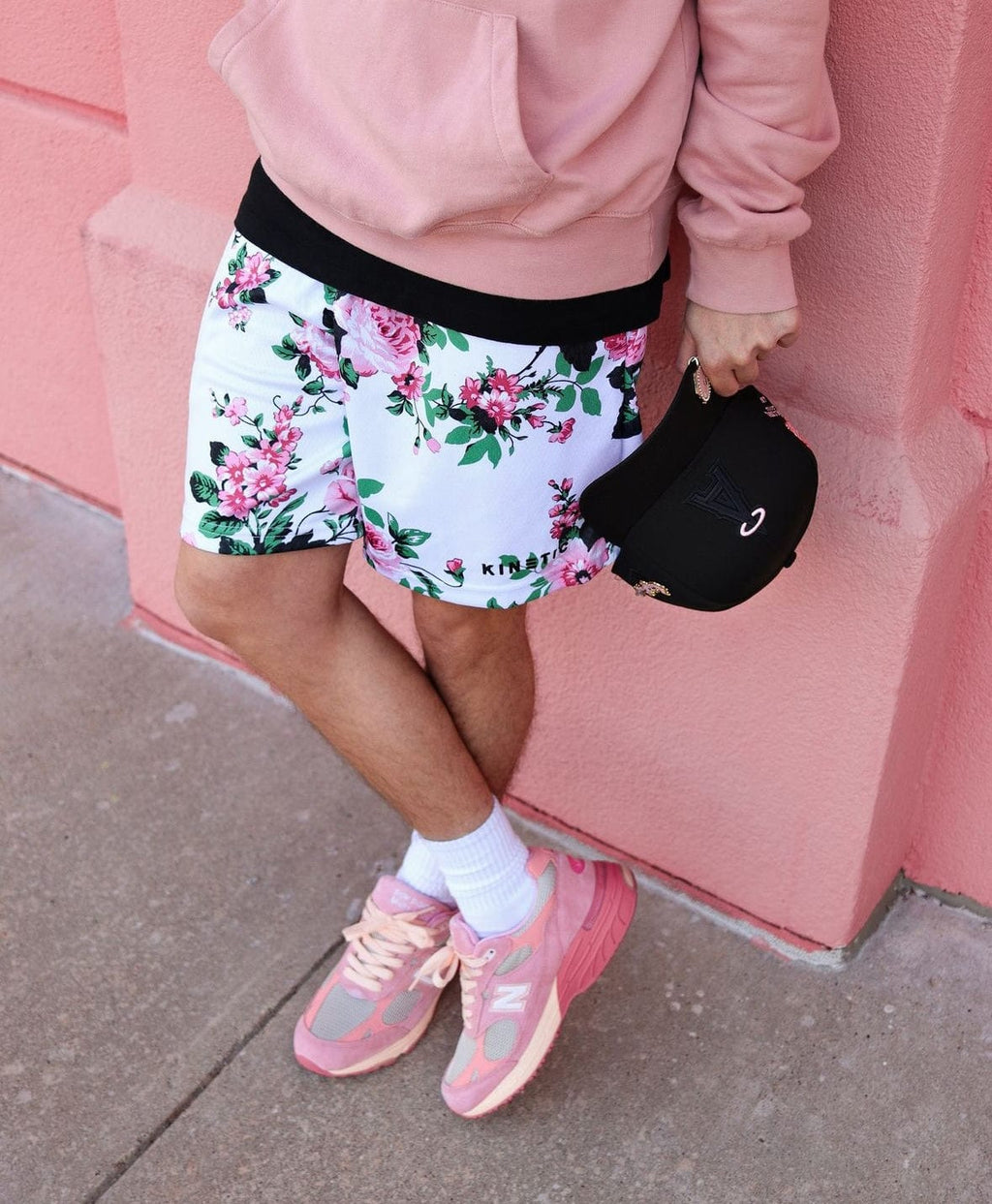 Pink/black angels hat