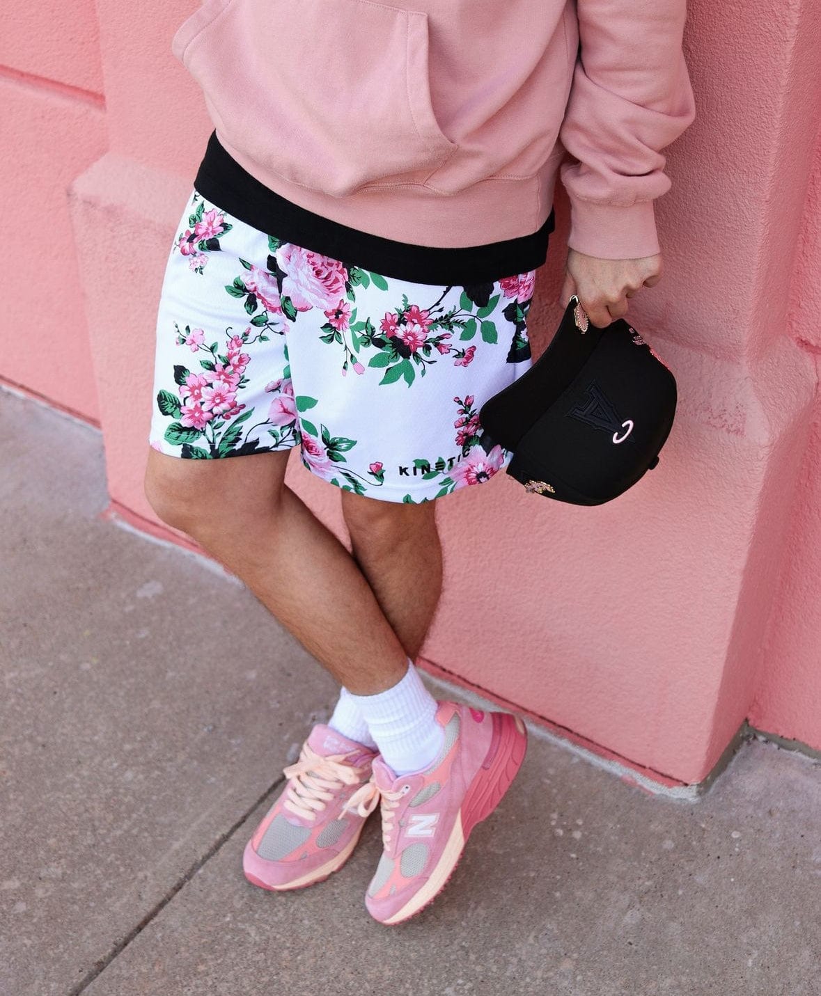 Pink/black angels hat
