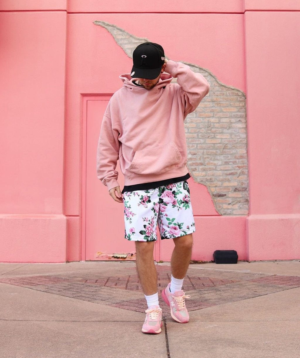 Pink/black angels hat