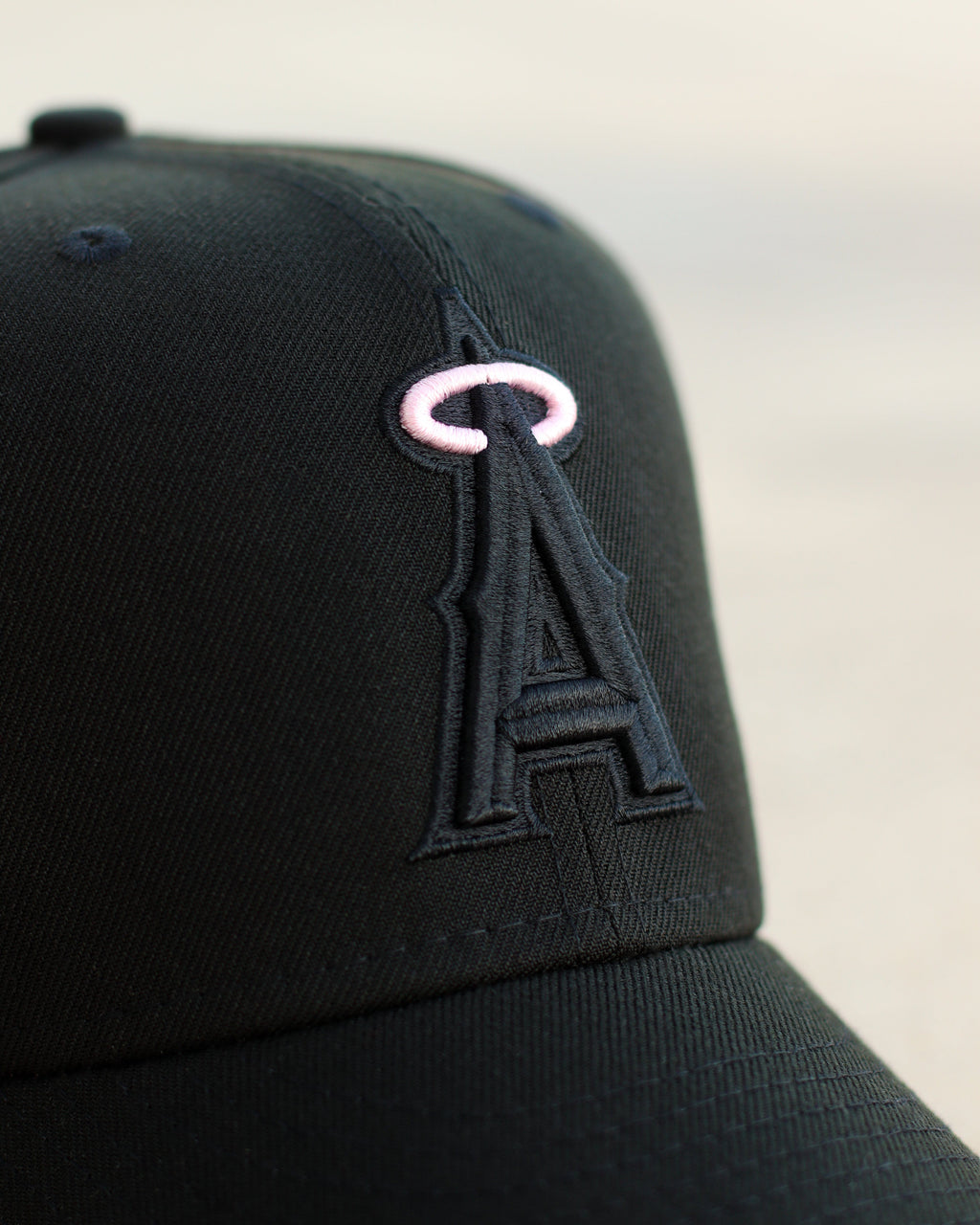 Pink/black angels hat